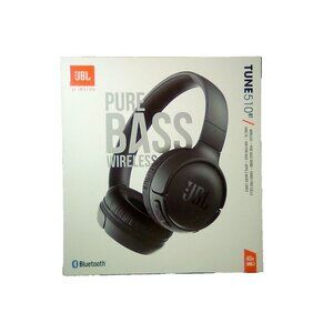 JBL Pure Bass Wireless Headphones Tune 510bt Wireless New Black